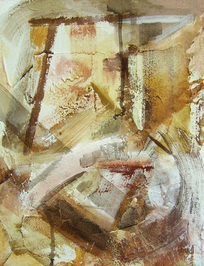 Painting experiment with acrylic,pigments,textures - Jenny Meehan