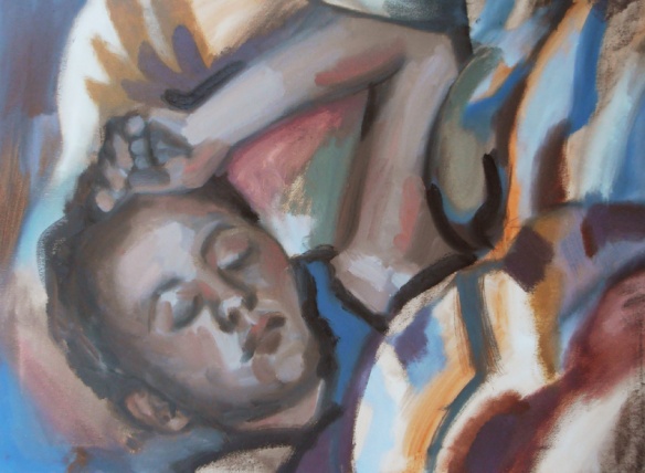 jenny meehan painting of sleeping girl, max beckmann influenced painting, dodd procter influenced painting,oil on canvas painting collectable british modern fine art, jenny meehan uk 21st century female painter artist, figure painting contemporary modern