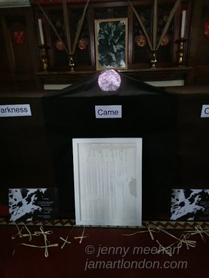 holy week art installation at st pauls church of england hook jenny meehan jamartlondon contemporary christian art in place of worship