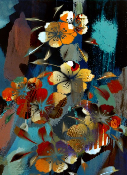  art and psychotherapy, art and psychoanalysis, art and subconscious, art and dreams, flower dream print by jenny meehan