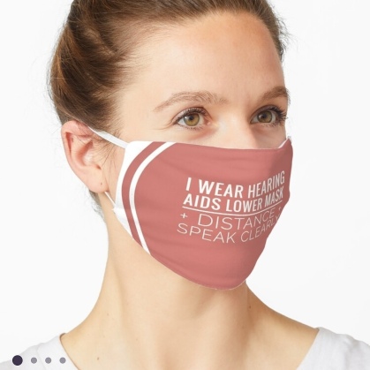 Deaf Awareness lipreading masks; Coronavirus Pandemic Mass Masking; s Reusable masks and Accessories for deaf people deaf awareness shop at Redbubble designed by Jenny Meehan jennyjimjams.redbubble.com