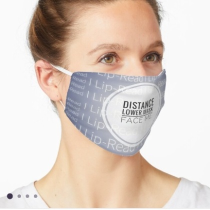 Masks for deaf people in Coronavirus Pandemic Reusable facemasks Redbubble shop designer jenny meehan jennyjimjams 