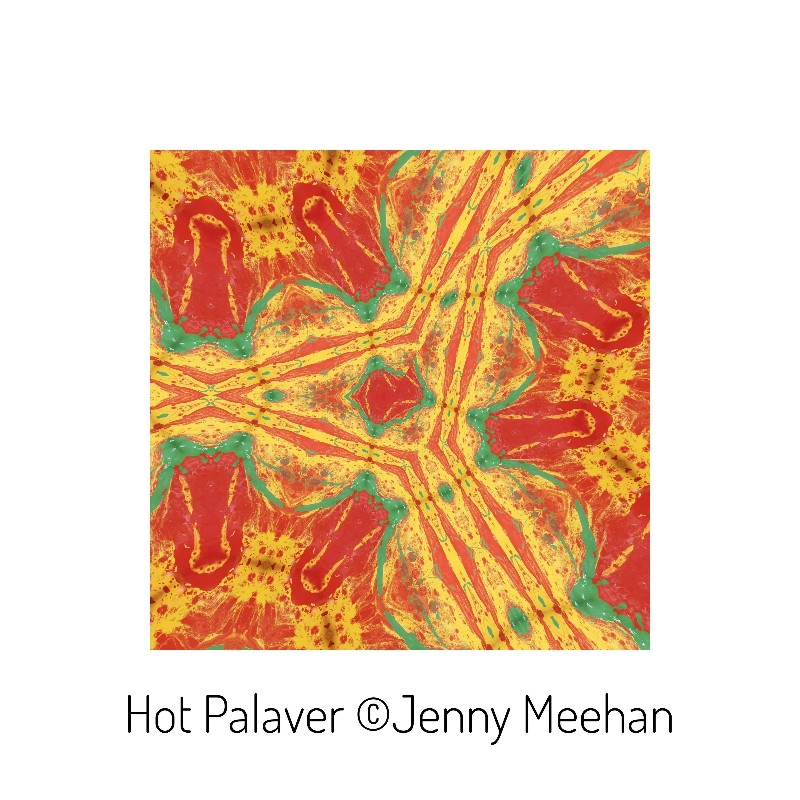 contemporary female artist jenny meehan, Hot Palaver Keim Galaxy Abstract Art by Jenny Meehan