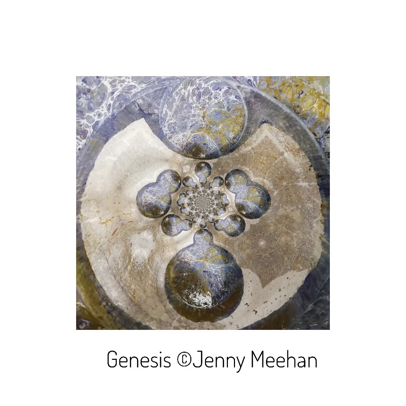 Genesis Keim Galaxy Abstract Art by Jenny Meehan