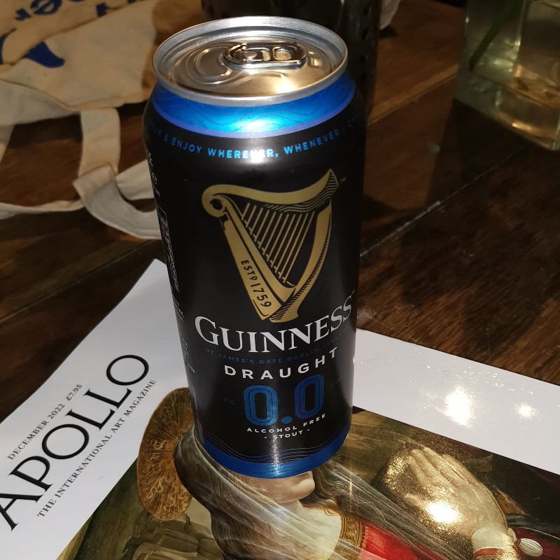 Alcohol free Guinness, Apollo Magazine