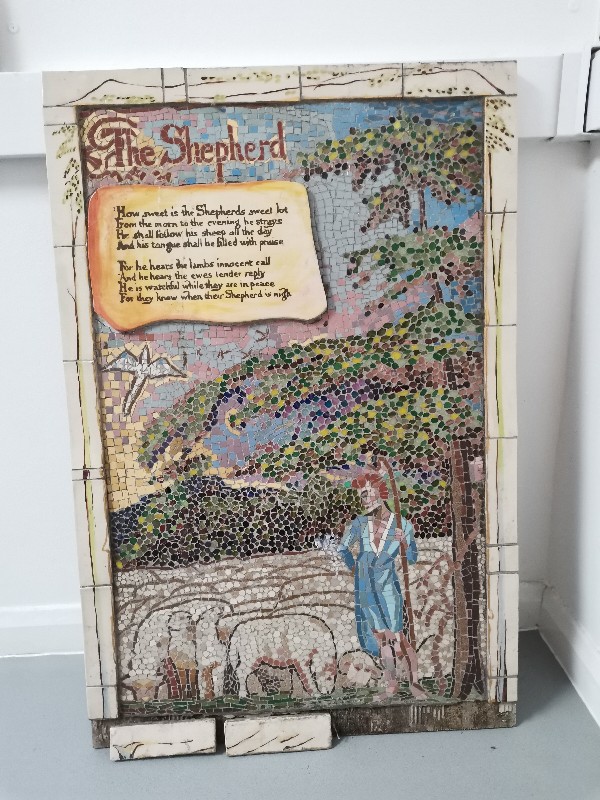 William Blake Mosaic at Hillcroft College Surbiton the shepherd poem