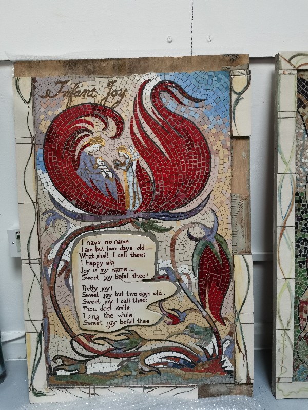 William Blake Mosaic at Hillcroft College Surbiton infant joy poem by william blake