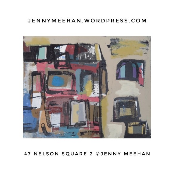 47 Nelson Square one painting by Jenny Meehan aka jennyjimjams inspired by psychoanalytic psychotherapy at the Guild of Psychotherapists in London ©jenny meehan abstract house painting on Southwark London UK 