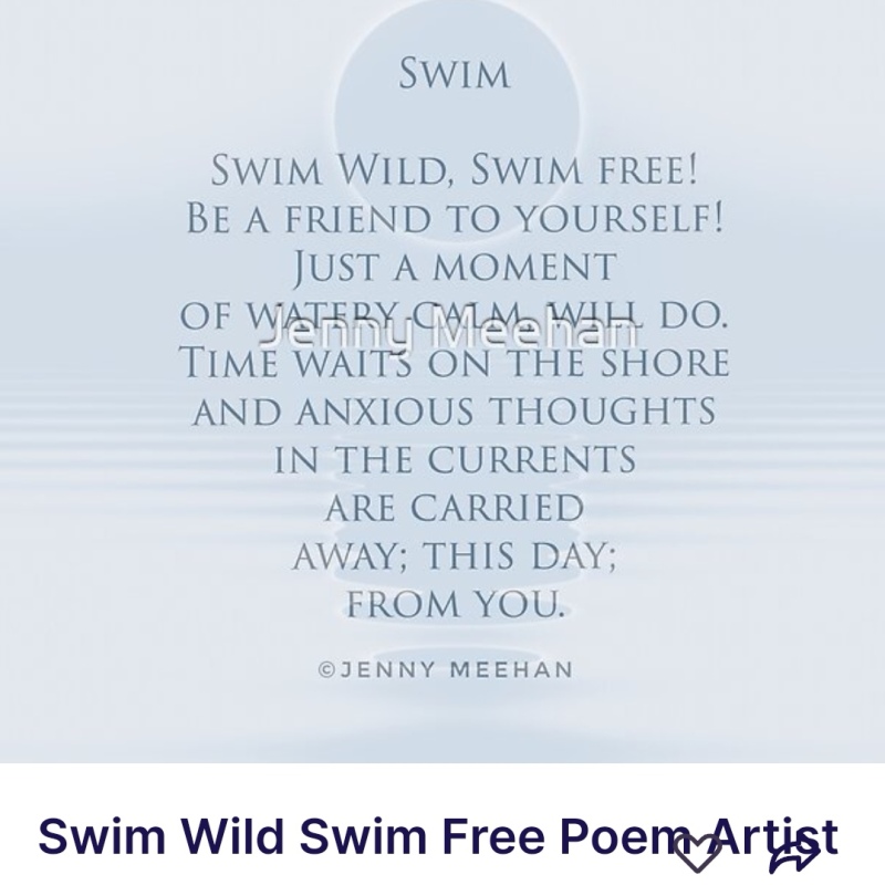 swimship word for open water swimming friendships art and design, open water swimming gifts and presents for birthdays and christmas, special occasion celebration for wild swimming buddies, printed products with jenny meehan open water swim art, art prints and greetings card with cold water swim theme, mindfulness and OWS
