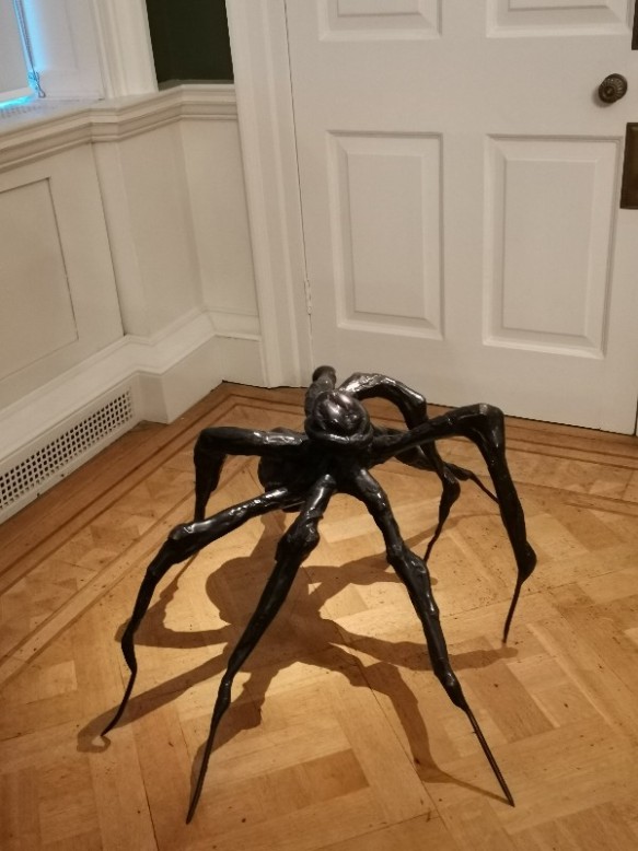 The Mother & The Weaver

Spider V, 1999 Louise Bourgeois (1911-2010) Bronze Ed. 4/6 + 1 AP

'I came from a family of repairers. The spider is a repairer. If you bash into the web of a spider, she doesn't get mad. She weaves and she repairs it.'

The spider is one of the most recognisable motifs in Bourgeois's work. These spiders refer to her own mother who was a weaver and worked in the family's tapestry restoration business. As spiders 'weave' thread from their own bodies, they are also a symbol of female creativity.
